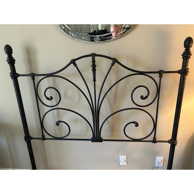 Traditional Wrought Iron Full Size Bed For Sale - Image 3 of 6