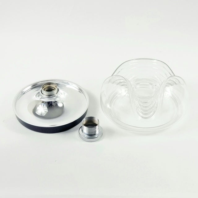 Black Glass Wave/Futura Wall Lamps by Koch & Lowy for Peill & Putzler, Germany, 1970s, Set of 2 For Sale - Image 8 of 12