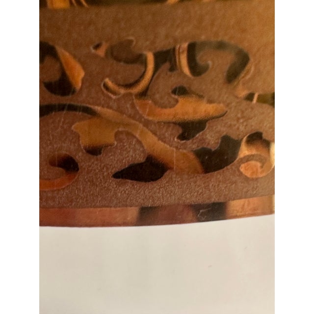 Modern Vintage 1970s Lenox "Autumn" Collection 10" High Crystal Vase Handblown With 24k Gold Encrusted Band For Sale - Image 3 of 12