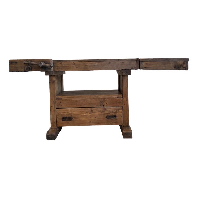 German Spindle Workbench in Wood For Sale
