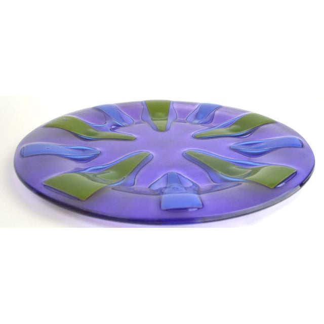 Mid-Century Modern Modernist Glass Plate by Higgins For Sale - Image 3 of 10