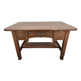 Arts and Crafts Mission Oak Desk -Attributed to Imperial Furniture For Sale