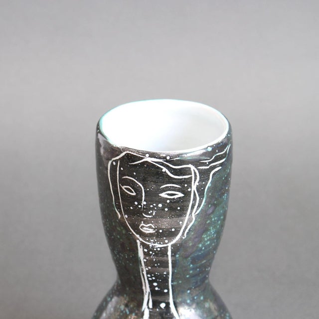 Mid-Century French Ceramic Vase by Atelier Du Grand Chêne, 1950s For Sale - Image 9 of 14