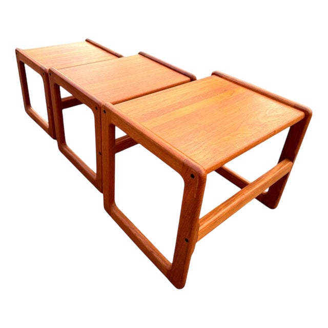 Danish Nesting Tables in Teak, 1960s-1970s, Set of 3 For Sale