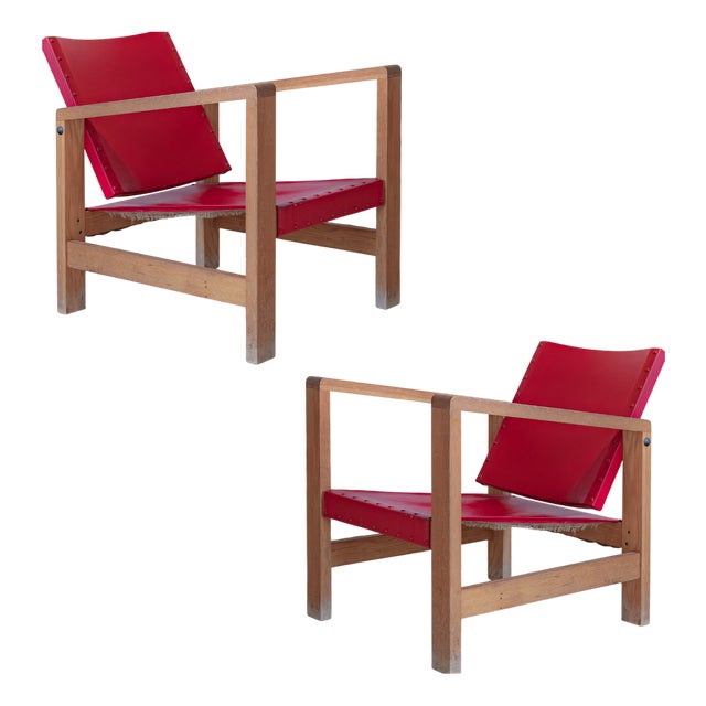Vintage Safari Lounge Chairs, 1950, Set of 2 For Sale