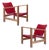Vintage Safari Lounge Chairs, 1950, Set of 2 For Sale