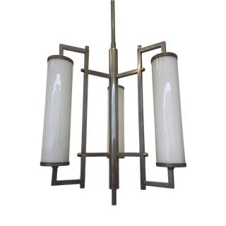 Bauhaus Chrome Tubular Chandelier, 1930s For Sale
