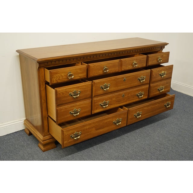 Kincaid Furniture Hunter's Run Collection Oak 62" Triple Dresser 26-110 | Chairish
