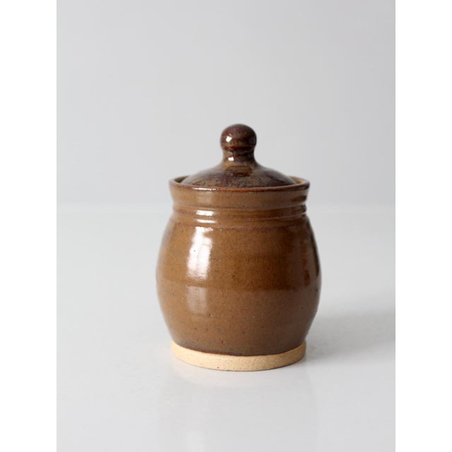 Vintage Handmade Studio Pottery Sugar Bowl For Sale - Image 9 of 15