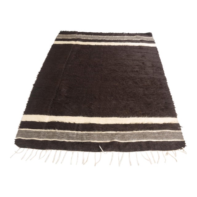 Vintage Angora Wool Kilim Rug For Sale