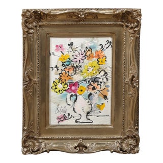 Vase With Flowers (Yellow and Pink) 1, Charles Cobelle For Sale