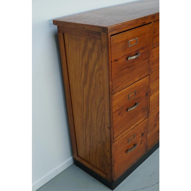 Wood Dutch Pitch Pine Apothecary Cabinet, 1930s For Sale - Image 7 of 15