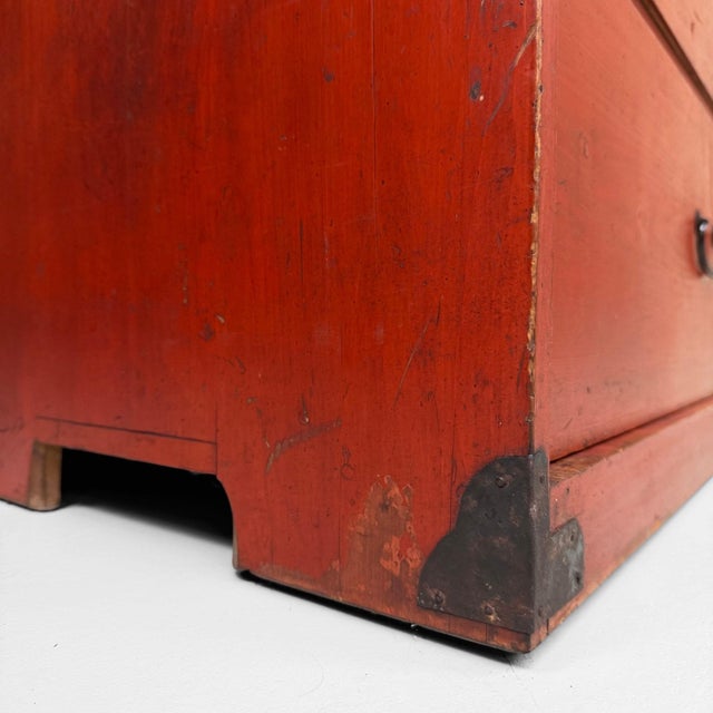 Red Tansu Chest of Drawers, Japan, 1920s For Sale - Image 15 of 17