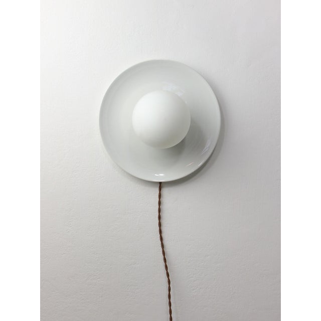 Vintage Wall Lamp in White Ceramic For Sale - Image 15 of 15