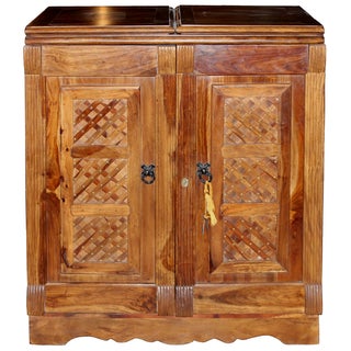 Mango Wood Bar Cabinet For Sale