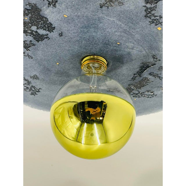Blue Resin & Brass Ceiling Light by Luca for Fermaluce, Italy 2022 For Sale - Image 9 of 15