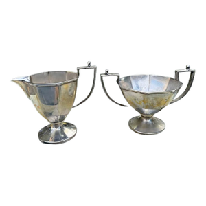 Vintage Sugar Bowl & Creamer | Sheffield Design 0611