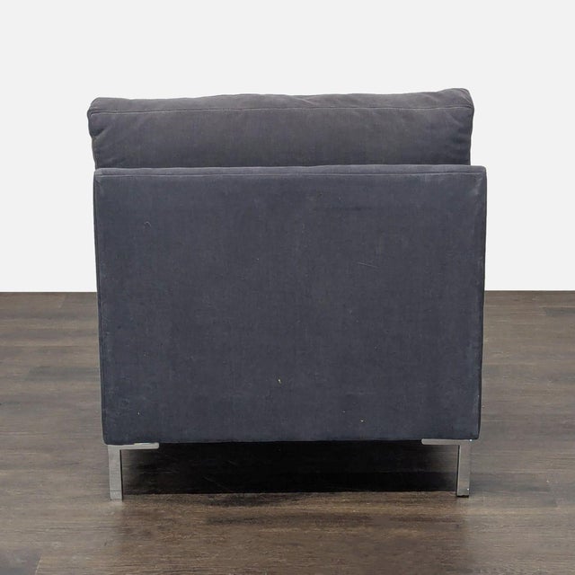 2010s Cb2 Cielo Modern Dark Gray Armless Lounge Chair For Sale - Image 5 of 8