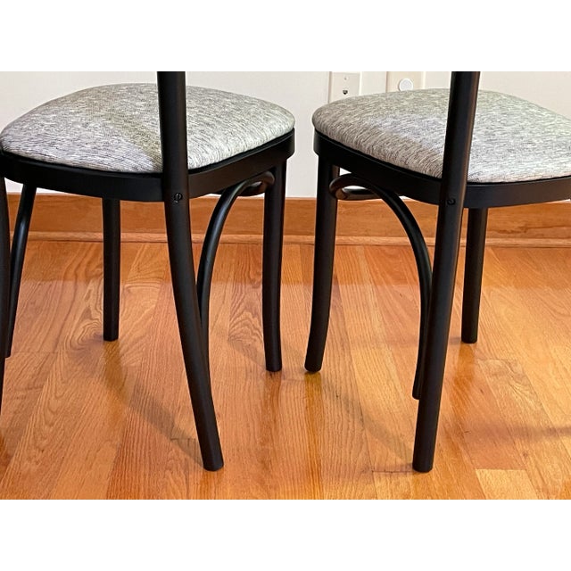 Black Restored Thonet Bentwood Bistro Chairs - A Pair For Sale - Image 8 of 12