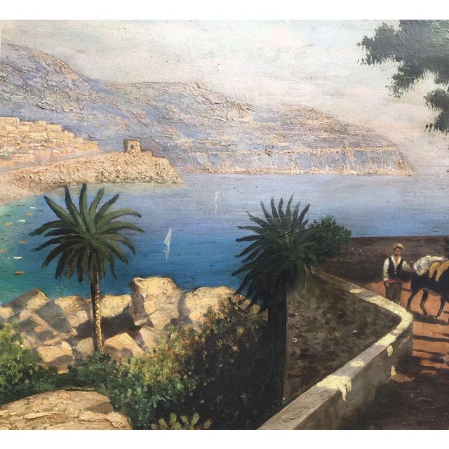 Amalfi Coast, Posillipo School, Oil on Canvas For Sale - Image 3 of 11