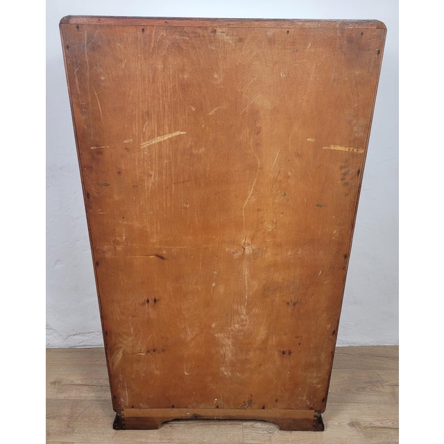 Mid-Century Art Deco Style Walnut Tall Boy, 1950s For Sale - Image 13 of 18
