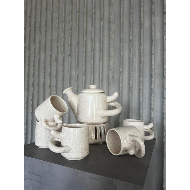 Ceramic Tea Set by Ove Pollas for Pollas Design, Denmark, 1970s, Set of 7 For Sale - Image 14 of 15