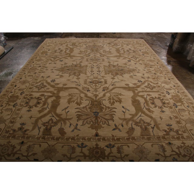 Hand-knotted in wool, this 9x13 rug, originating from Turkey, circa 1910-1920, is a very special antique Persian...