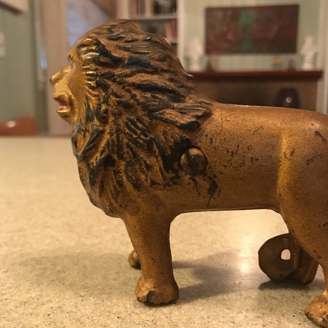 Antique Cast Iron Lion Bank Chairish