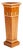 Italian Fluted Cherry Pedestal Stand With Gold Leaf Accents For Sale