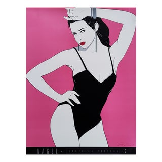 Pin Up Art Poster after Patrick Nagel, 1990 For Sale