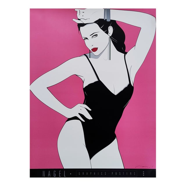 Pin Up Art Poster after Patrick Nagel, 1990 For Sale