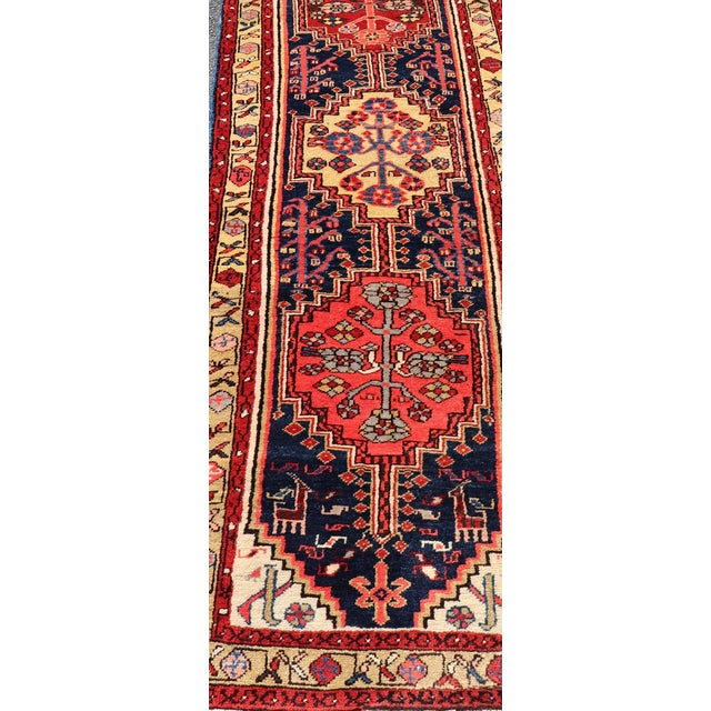 Early 20th Century Long Antique Persian Heriz Runner With All-Over Sub-Geometric Medallion Design For Sale - Image 5 of 13