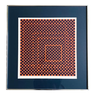1969 Victor Vasarely Signed Op Art Serigraph For Sale