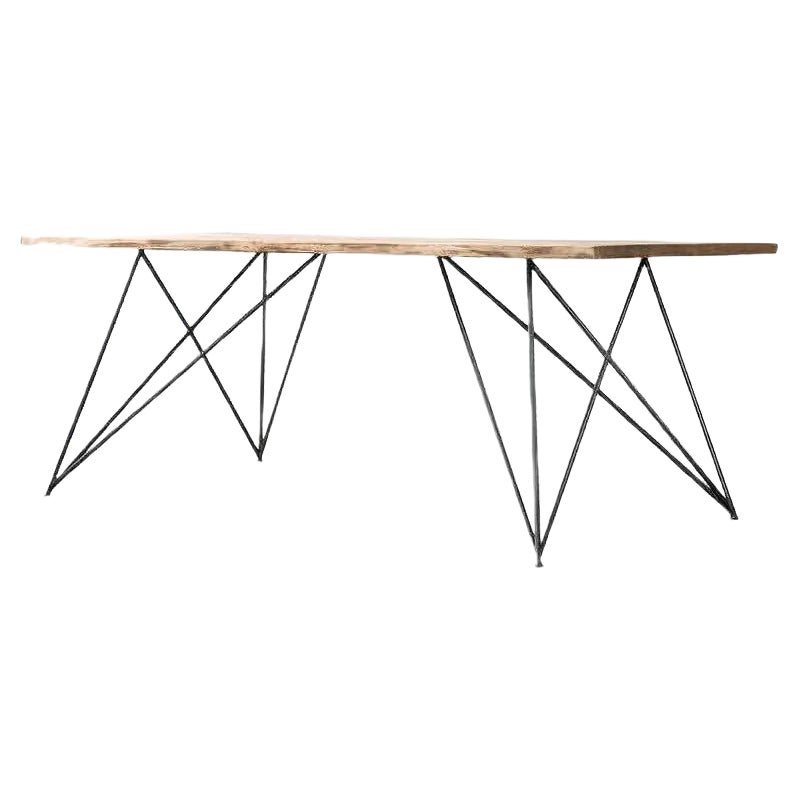 Slim Oak Table by Philipp Roessler for NUTSANDWOODS | Chairish