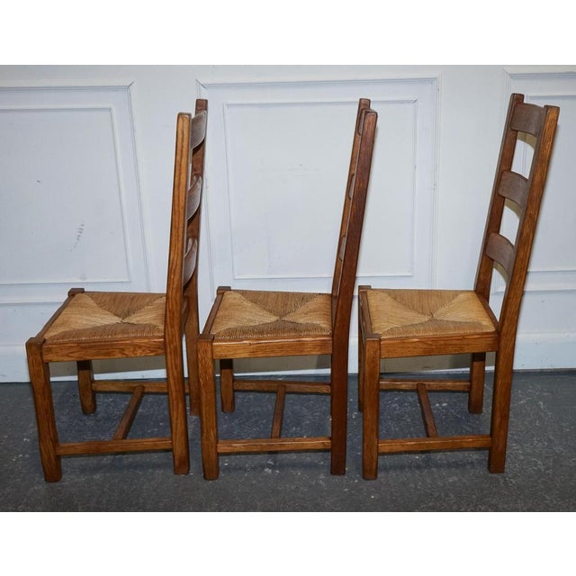 Vintage French Farm Country Dining Chairs, 1950s, Set of 6 For Sale - Image 3 of 17