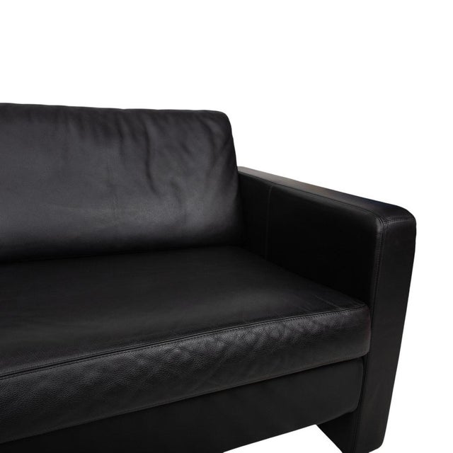 Modern Conseta Two-Seater Sofa in Black Leather from COR For Sale - Image 3 of 12