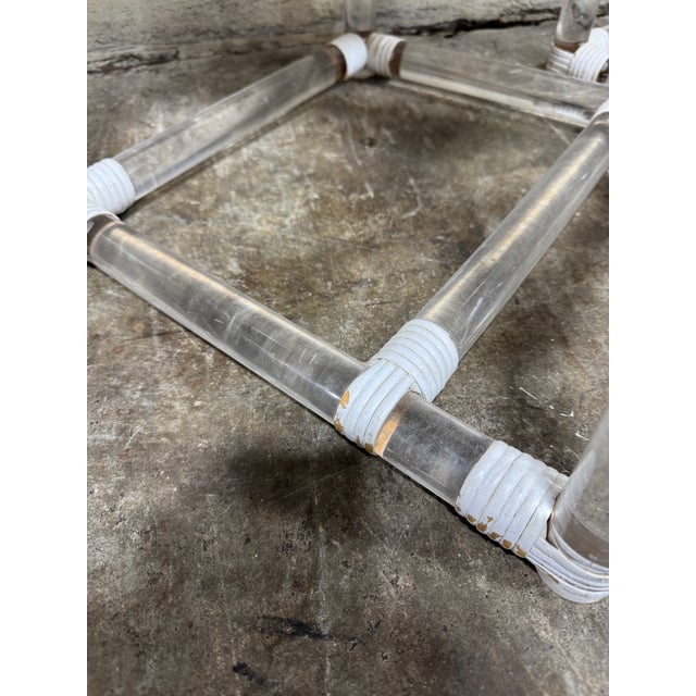 Vintage Organic Modern Lucite Barstools - Set of 4 For Sale - Image 12 of 12