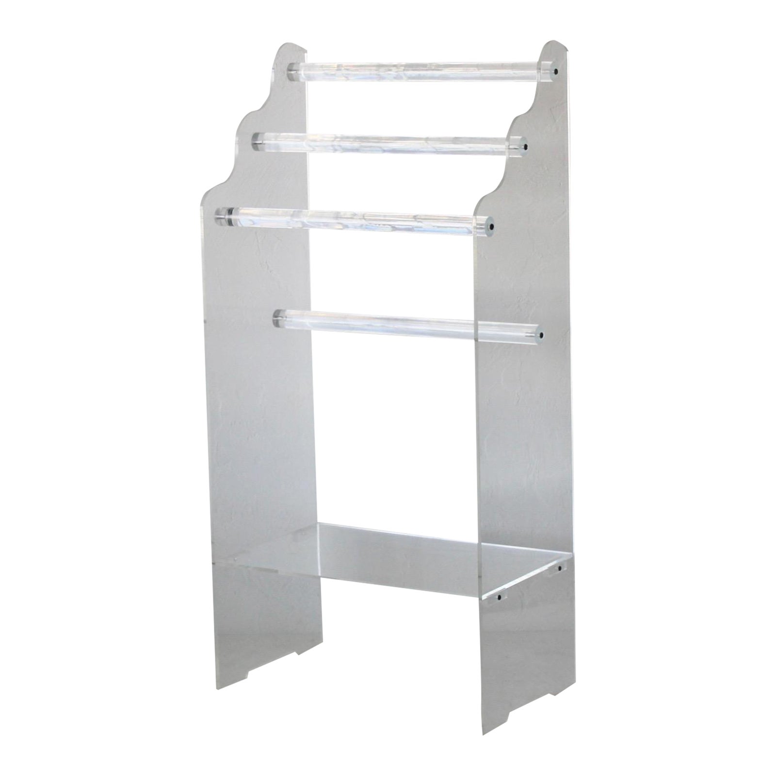 Vintage MCM Freestanding Lucite Acrylic Four-Tier Towel Rack Stand ...