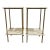 Vintage Pair of Two Tiered Marble Side Tables or Etageres For Sale