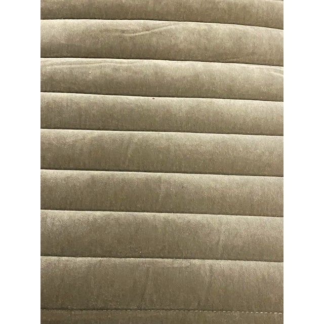 Metal Lounge Chair Velvet Channel Tufting For Sale - Image 7 of 13