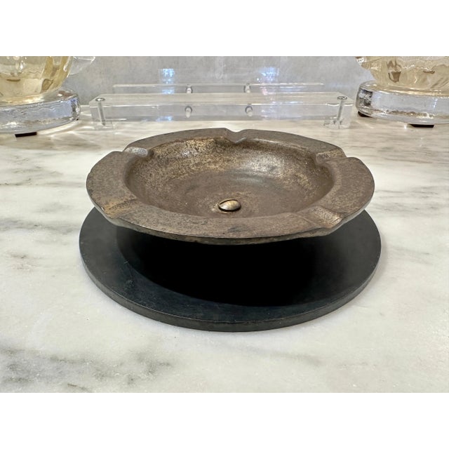 Industrial Heavy Industrial French Iron Cigar Ash Tray For Sale - Image 3 of 7