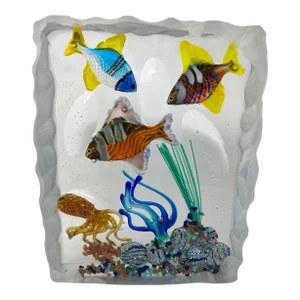 Price Reduced $1,000. Now Only $1,695! Large Murano Glass Aquarium