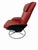 Ikea Vintage 1999 Ikea Red Vinyl Swivel Lounge Chair For Sale - Image 4 of 6