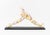 Francoise Abraham (French, b. 1962) Woman Walking Painted Resin Sculpture, mounted on black painted wood base. Overall:...