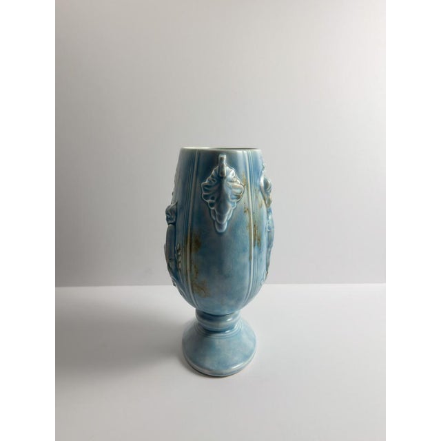 Art Deco Blue Vase with Pan and Nymph Relief from Beswick, 1930s For Sale - Image 11 of 12