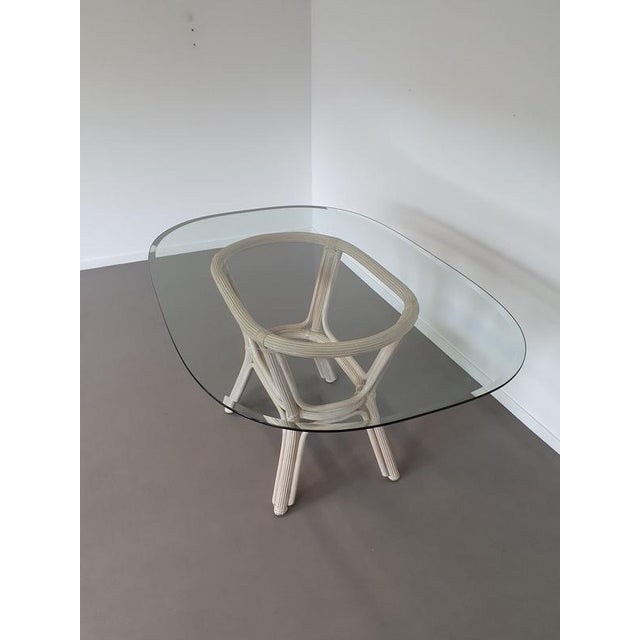 Pencil Split Reed and Glass Desk For Sale - Image 11 of 11