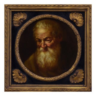 Ciro De Rosa, Philosopher Portrait, Oil on Canvas, Framed For Sale