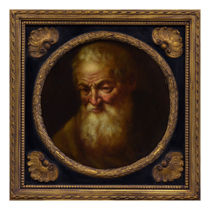 Ciro De Rosa, Philosopher Portrait, Oil on Canvas, Framed
