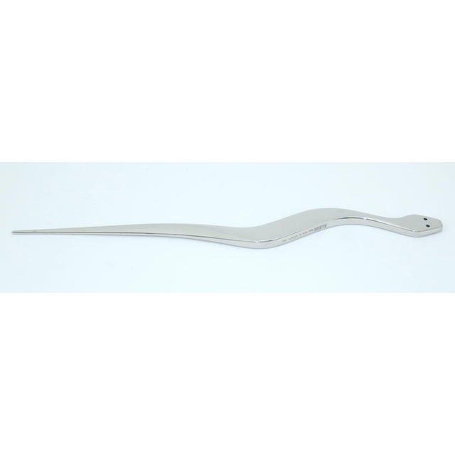 Silver Alessi Giulio Iacchetti 'Bis' Snake Letter Opener, 2013 For Sale - Image 8 of 14