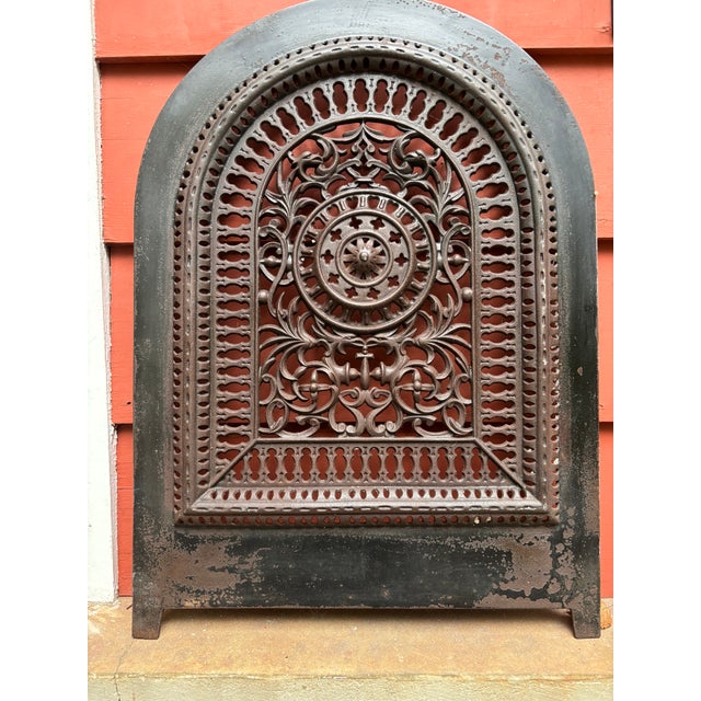 antique coal burning fireplace spring screens. heavily oiled in beeswax... can be shipped in one box via ups. gorgeous...
